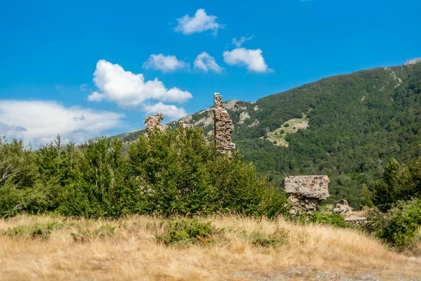 Vista Das Ruínas Castelo Córsega Longo Rota Gr20 — Fotografia de Stock