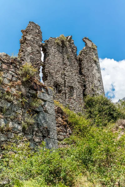 Vista Las Ruinas Del Castillo Córcega Largo Ruta Gr20 — Foto de Stock