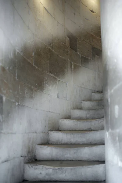 Viejas Escaleras Mármol Toscana Escalera Circular — Foto de Stock