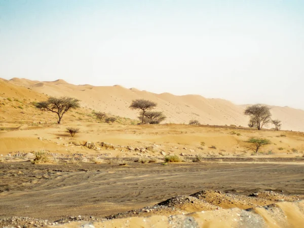 Dunas Deserto Wahiba Sands Omã Pôr Sol Durante Típica Tempestade — Fotografia de Stock