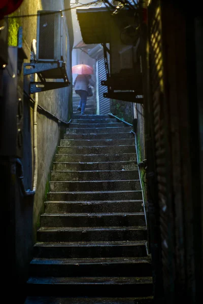 Beco Misterioso Escadaria Aldeia Taiwanesa Jiufen — Fotografia de Stock