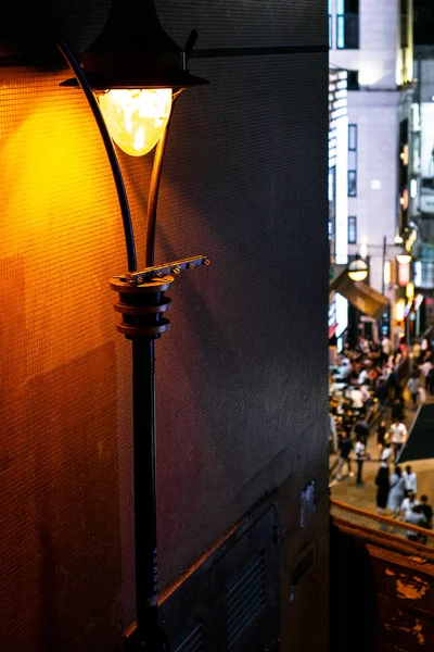 Een Drukke Straat Centraal Hong Kong Nachts — Stockfoto