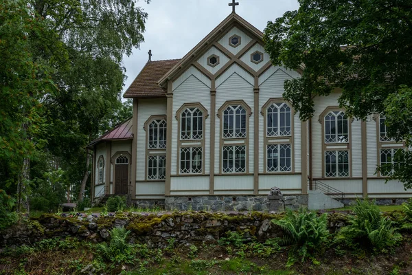 Oude Houten Kerk Van Enonkoski Finland Zomer — Stockfoto