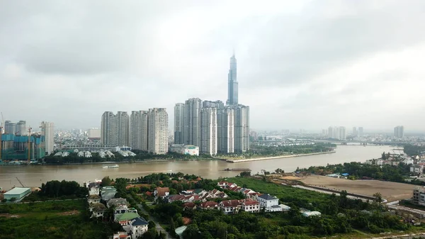 Flygfoto Över Chi Minh Stad Ovanför Chi Minh Stad — Stockfoto