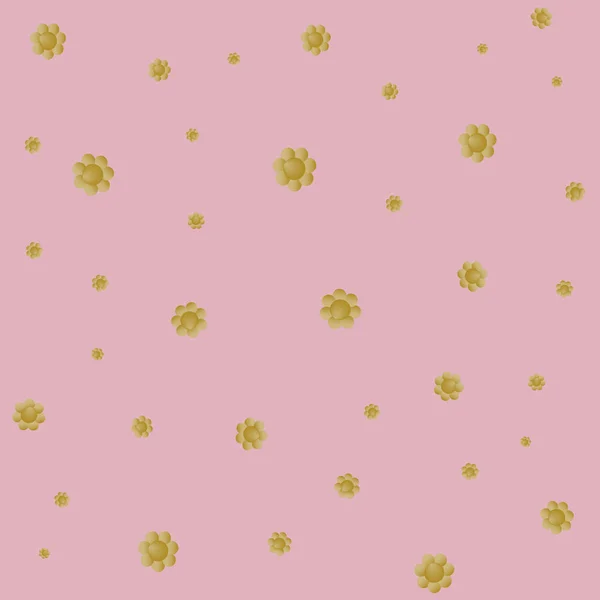 Seamless pink gold flower pattern print background — 图库照片