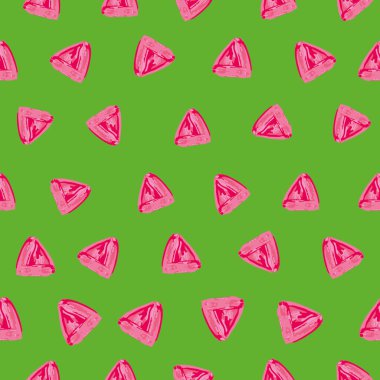 Pembe El boyası üçgen vektörü tekrar iz arkaplanı