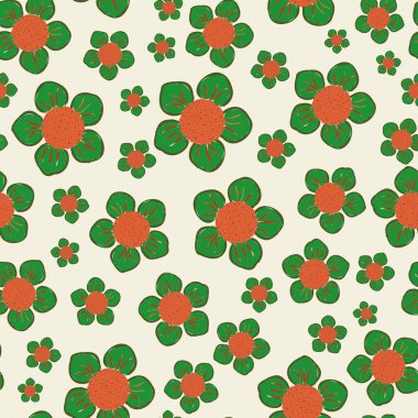 Renkli çiçekler pürüzsüz tekrar desen yazdırma arkaplanı