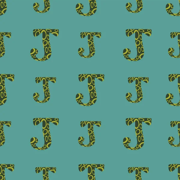 Alfabedeki J tekrar desen yazdırma arkaplanından — Stok Vektör
