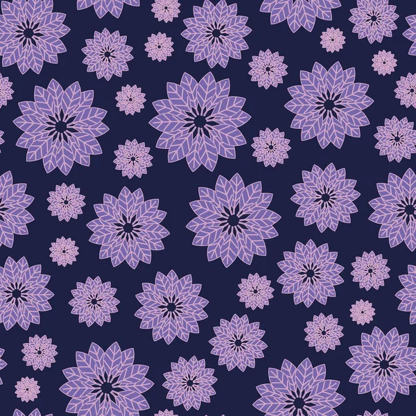 Coloré fantasie feuille fleur vecteur répéter motif imprimer fond — Image vectorielle