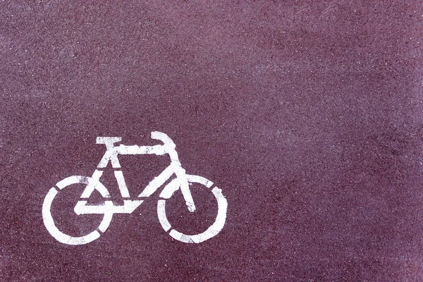 도로에 자전거 표지판 — 스톡 사진