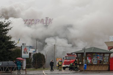 Uzhhorod, Ukrayna - 1 Şubat 2016. Ukrayna yanıyor