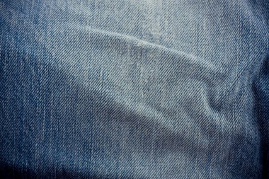 Boş açık mavi eski kot dokusunun Jean soyut alanının yakın plan görüntüsü
