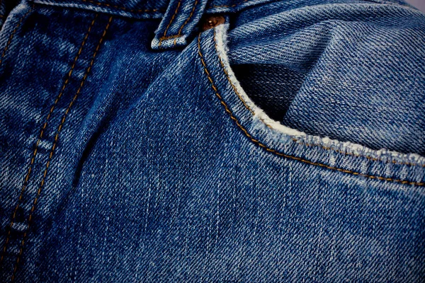 Close View Dari Ruang Abstrak Jean Dari Tekstur Denim Alami — Stok Foto