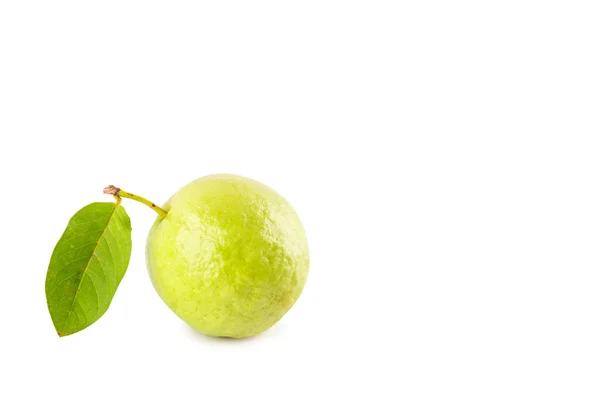 Fruta Goiaba Verde Sobre Fundo Branco Fruta Agricultura Alimentos Isolados — Fotografia de Stock