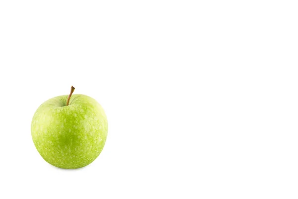 Fruta Manzana Verde Sobre Fondo Blanco Fruta Agricultura Alimentos Aislados —  Fotos de Stock