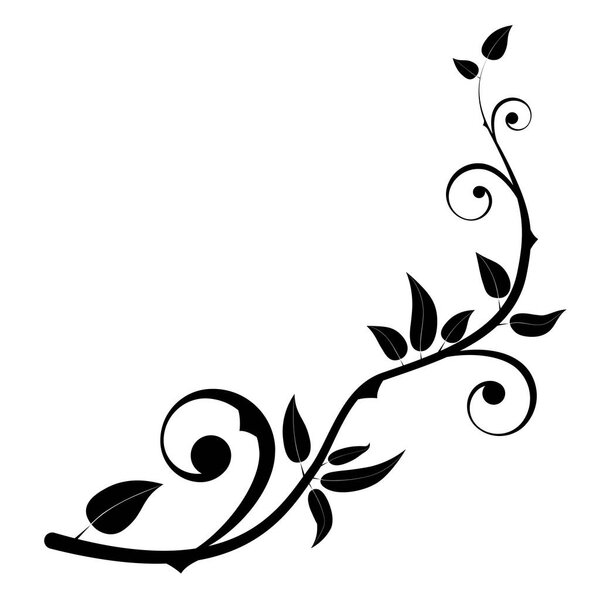 Цветочные вихри и цветы. Граница для прикрытия. векторная иллюстрация
