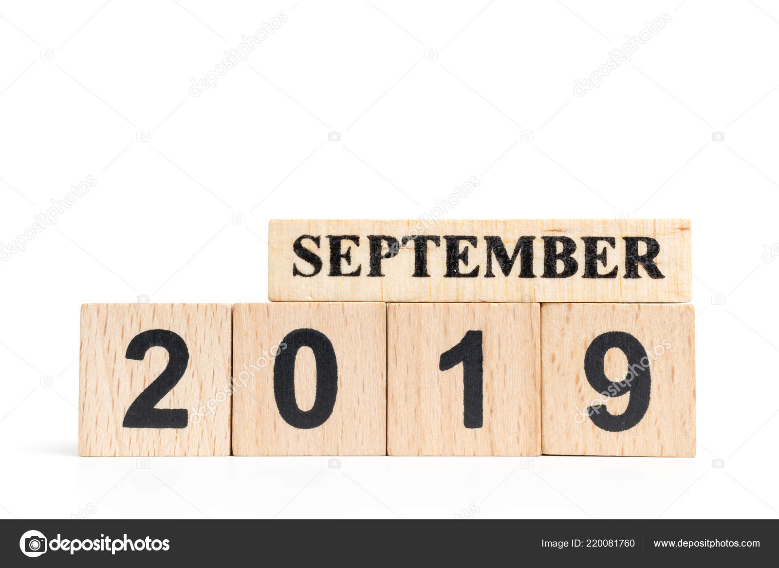 Wooden Cube Calendar September 2019 Isolated White Background Stock Photo C Sirichaideposit 220081760 calendario 22008