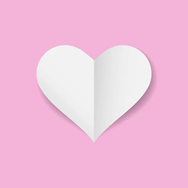 Herz Auf Hintergrund Happy Valentine Day Konzept Vektor Illustration — Stockvektor