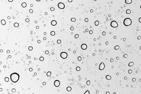 Raindrops on window glasses surface — Stock Photo, Image