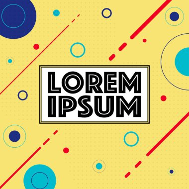 Memphis tarzı renkli geometrik şekiller, trendy Memphis moda 80s-90s ile şablonlar