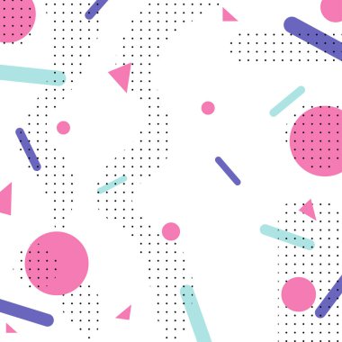 Memphis desen stilleri arka plan. vektör illüstrasyon