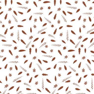 Sonbahar desen arka plan beyaz arka plan üzerinde izole