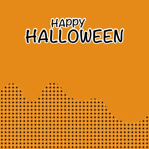 Concetto Halloween Con Sfondo Arancione Spazio Copia Testo Illustrazione Vettoriale — Vettoriale Stock