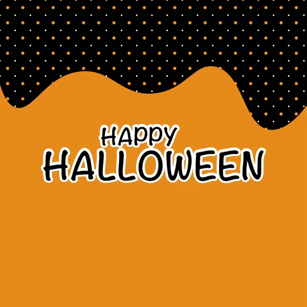 Halloween Koncepció Narancssárga Háttérrel Másolási Hely Szöveghez Vector Illusztráció — Stock Vector
