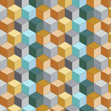 Renkli altıgenler geometrik desen arkaplan, vektör illüstrasyonu