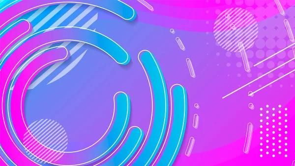 Mavi Yuvarlak ve Çember Soyut Arkaplan