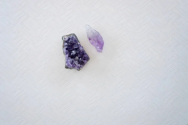 Cristales Amatista Sanación Espiritual Piedras Preciosas Utilizan Para Elevar Intuición —  Fotos de Stock