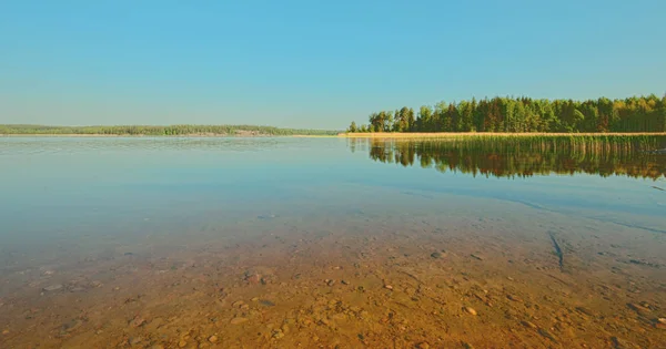 Finské Léto Příroda Celé Své Kráse Tradiční Krajina Klidný Vyrovnaný — Stock fotografie