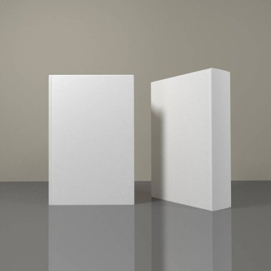 Boş beyaz kapaklı 3D kitap hazırlama