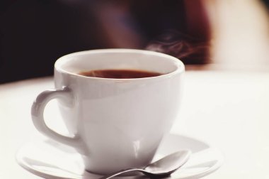 kafe iç kahve veya çay closeup fincan