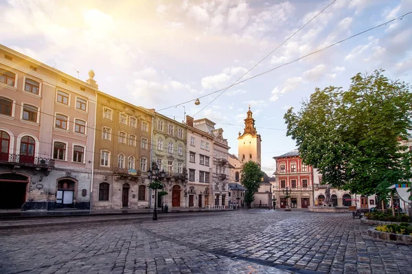 古老的欧洲清晨城市 — 图库照片