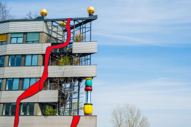 Viyana, Avusturya - 2 Nisan 2019: ünlü Spittelau atık yakma fırını