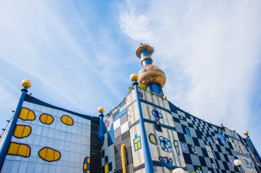 Viyana, Avusturya - 2 Nisan 2019: ünlü Spittelau atık yakma fırını