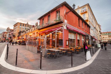 Nice, Fransa - 15 Ekim 2018: old city street