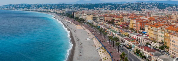 Nice, França - 15 de outubro de 2018: vista panorâmica do inglês — Fotografia de Stock