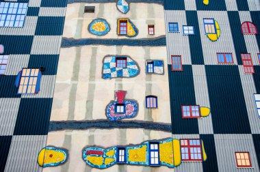 Viyana, Avusturya - 2 Nisan 2019: ünlü Spittelau atık yakma fırını