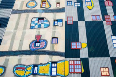 Viyana, Avusturya - 2 Nisan 2019: ünlü Spittelau atık yakma fırını