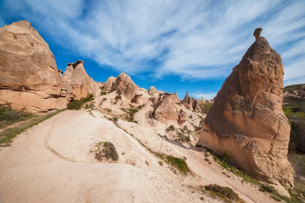 The famous tourist Pasabag Monks Valley . panoramic view. Cappad — Stock Photo, Image