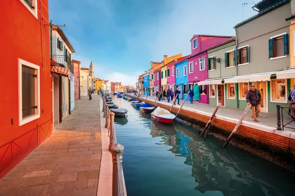 Burano Italy November 2017 Famous Colorful Buildings — Stock Photo, Image