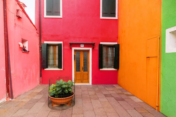 Burano Itália Novembro 2017 Famosos Edifícios Coloridos — Fotografia de Stock