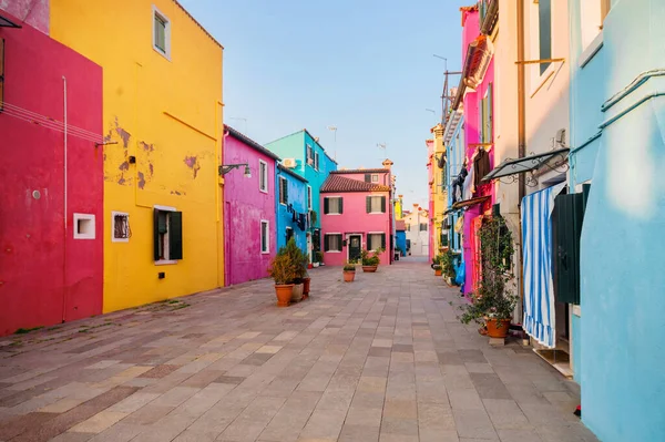 Burano Włochy Listopada 2017 Słynne Kolorowe Budynki — Zdjęcie stockowe