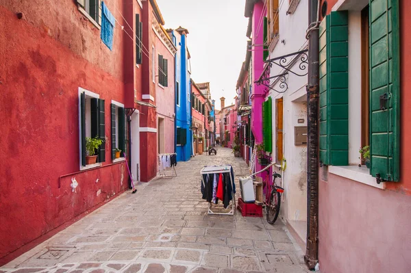 Famosos Edificios Colores Burano Italia — Foto de Stock