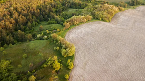 Krajobraz Powietrzny Wschodzie Słońca Naturalne Letnie Tło Strzał Drona — Zdjęcie stockowe