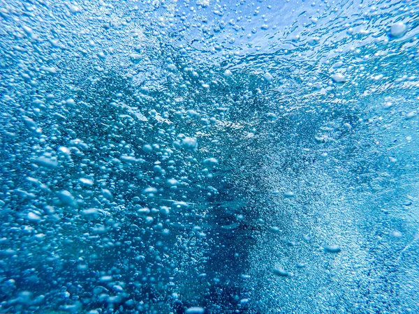 Bolhas Subir Para Fora Água Belo Verão Natural Primavera Fundo — Fotografia de Stock