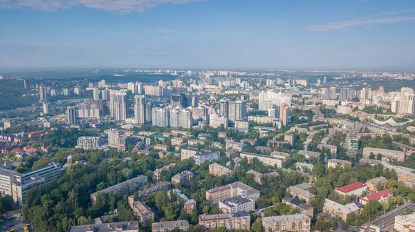 Vista Aérea Cidade Kiev Ucrânia Tiro Drone — Fotografia de Stock