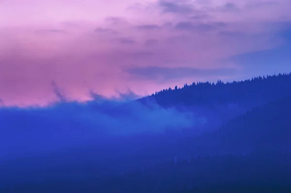 Beau Paysage Hiver Avec Vue Sur Montagne Fond Naturel — Photo